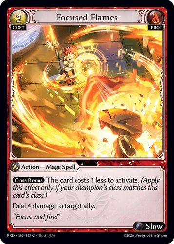 |GA10|<1st>[PRD-EN-118](C) Focused Flames {Alt Foil}