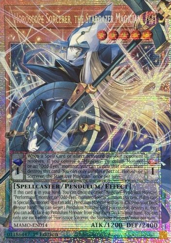 [MAMO-EN014] Horoscope Sorcerer, the Stargazer Magician {Extended Art} (Starlight Rare) <1st>