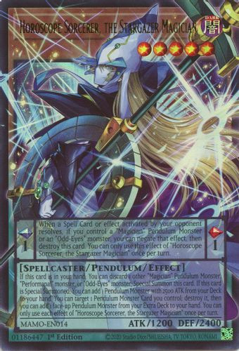 [MAMO-EN014] Horoscope Sorcerer, the Stargazer Magician {Extended Art} (Ultra Rare) <1st>