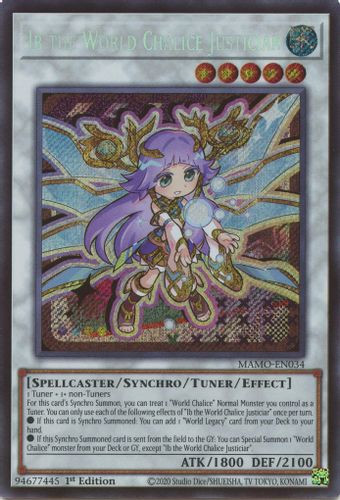 [MAMO-EN034] Ib the World Chalice Justiciar (Secret Rare) <1st>