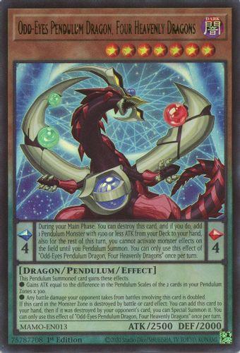 [MAMO-EN013] Odd-Eyes Pendulum Dragon, Four Heavenly Dragons (Ultra Rare) <1st>