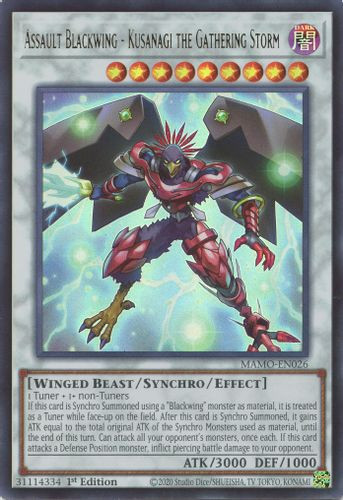 [MAMO-EN026] Assault Blackwing - Kusanagi the Gathering Storm (Ultra Rare) <1st>