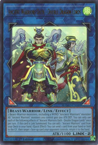 [MAMO-EN088] Ancient Warriors Oath - Double Dragon Lords (Ultra Rare) <1st>