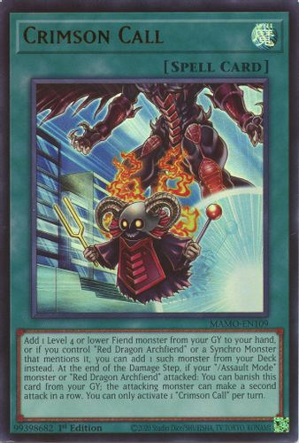 [MAMO-EN109] Crimson Call (Ultra Rare) <1st>