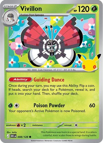 |ME05A|[30C-008/128](C) Vivillon {Holo}