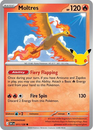 |ME05A|[30C-011/128](C) Moltres {Holo}