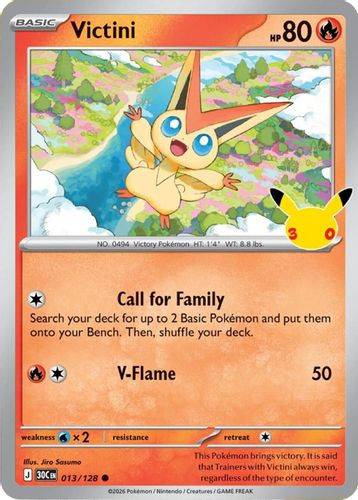 |ME05A|[30C-013/128](C) Victini {Holo}