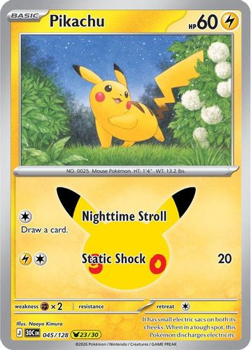 |ME05A|[30C-045/128](PCR) Pikachu {Holo}