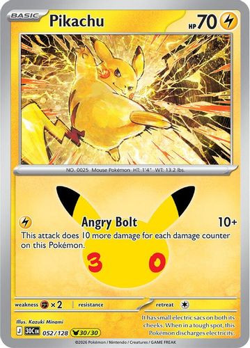 |ME05A|[30C-052/128](PCR) Pikachu {Holo}