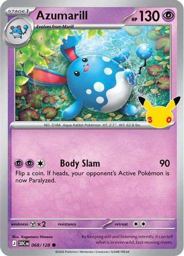 |ME05A|[30C-068/128](C) Azumarill {Holo}