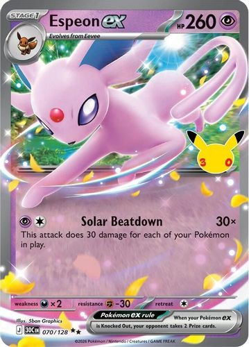|ME05A|[30C-070/128](RR) Espeon ex {Holo}
