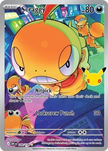 |ME05A|[30C-140/128](GR) Scraggy {Holo}