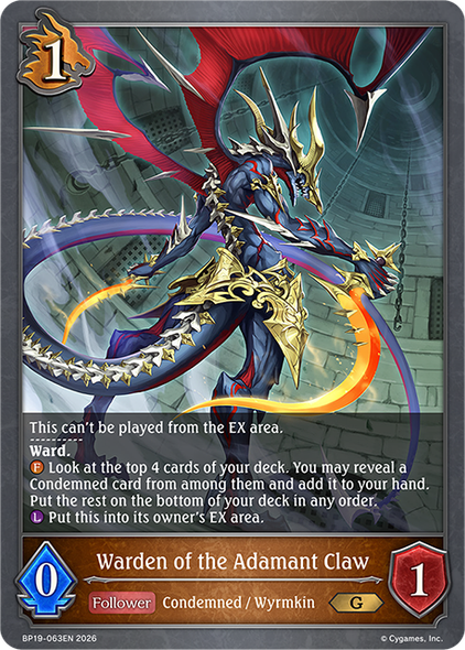 [BP19-063EN](G) Warden of the Adamant Claw