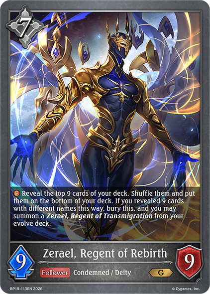 [BP19-113EN](G) Zerael, Regent of Rebirth
