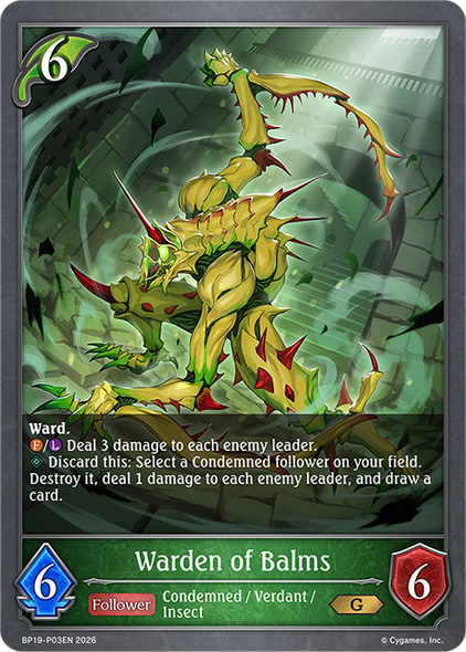 [BP19-P03EN](PG) Warden of Balms (Premium Foil)