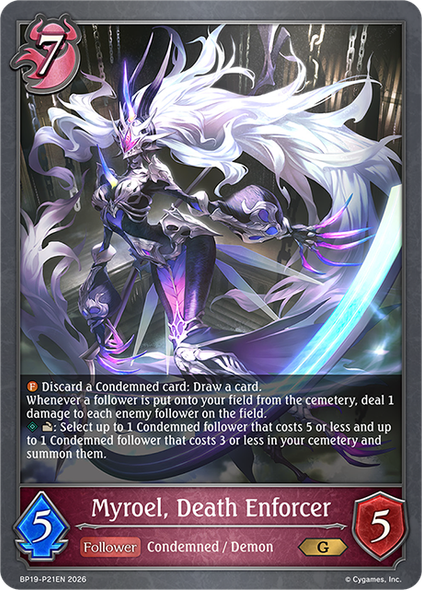[BP19-P21EN](PG) Myroel, Death Enforcer (Premium Foil)
