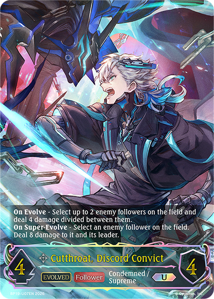 [BP19-U07EN](U) Cutthroat, Discord Convict (Evolved) (Ultimate Foil)