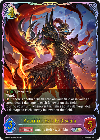[BP20-SL17EN](SL) Azurifrit, Heir to Disdain (Super Legendary)