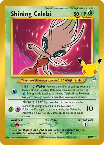 |02-NEO-04|[N4-106/105](CC) Shining Celebi {30th Classic Collection} {Holo}