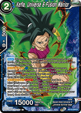 BT15-048R Kefla, Universe 6 Fusion Warrior (Prerelease Stamped)