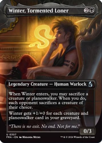 [FRA-0307](U) Winter, Tormented Loner (Borderless) (Foil)