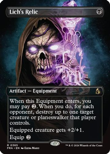 [FRA-0365](R) Lich's Relic (Borderless) (Foil)