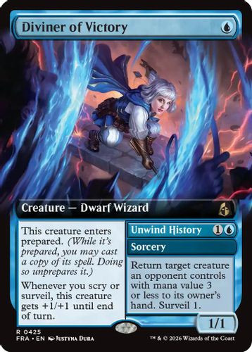 [FRA-0425](R) Diviner of Victory // Unwind History (Extended Art) (Foil)
