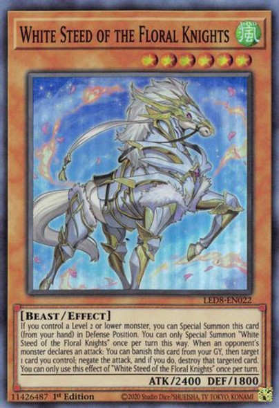 LED8-EN022 White Steed of the Floral Knights (Super Rare) <1st>