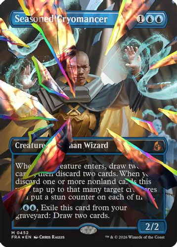 [FRA-0452](M) Seasoned Cryomancer (Borderless) (Facet Foil)