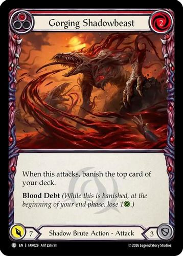 [FAB22 1st][IAR-029](C) Gorging Shadow Beast (Red)