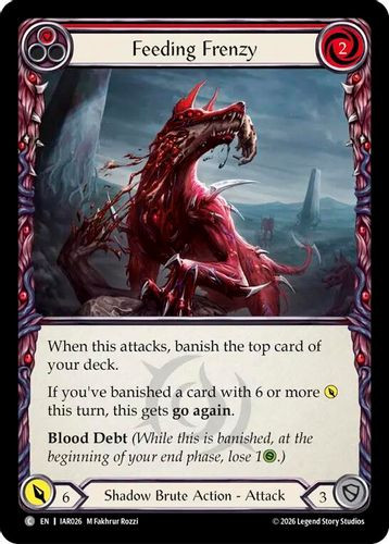 [FAB22 1st][IAR-026](C) Feeding Frenzy (Red) (Rainbow Foil)