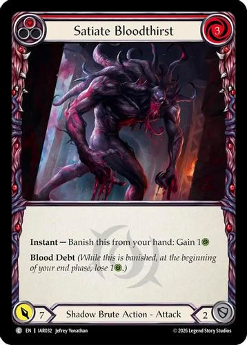 [FAB22 1st][IAR-032](C) Satiate Bloodthirst (Red) (Rainbow Foil)