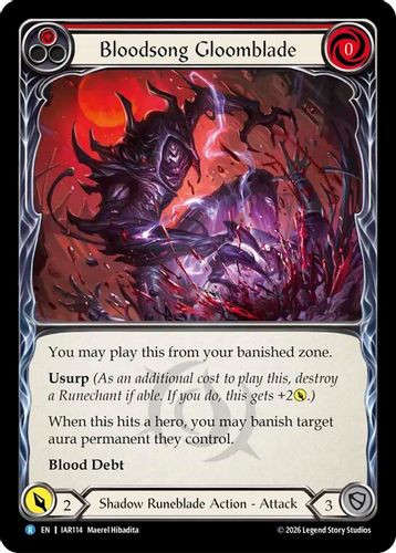[FAB22 1st][IAR-114](R) Bloodsong Gloomblade (Rainbow Foil)