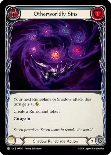[FAB22 1st][IAR-143](C) Otherworldly Sins (Blue) (Rainbow Foil)