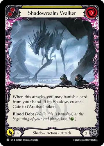 [FAB22 1st][IAR-201](C) Shadowrealm Walker (Yellow) (Rainbow Foil)