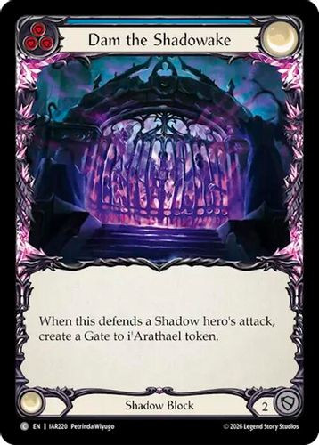 [FAB22 1st][IAR-220](C) Dam the Shadowake (Blue) (Rainbow Foil)
