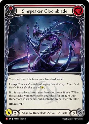 [FAB22 1st][IAR-112](M) Sinspeaker Gloomblade (Rainbow Foil)