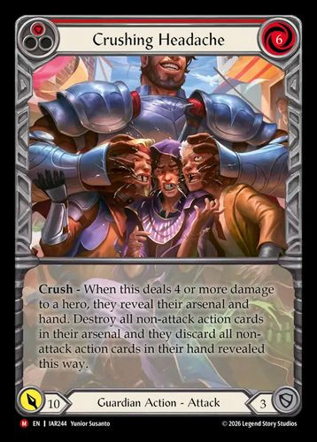 [FAB22 1st][IAR-244](M) Crushing Headache (Extended Art) (Rainbow Foil)