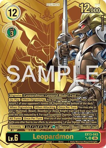 [EX13-043](SR) Leopardmon (2 Star Alternate Art) (Foil)
