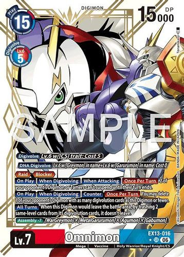 [EX13-016](SR) Omnimon (1 Star Alternate Art) (Foil)