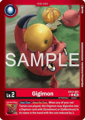 [EX13-001](U) Gigimon (1 Star Color Frame) (Foil)