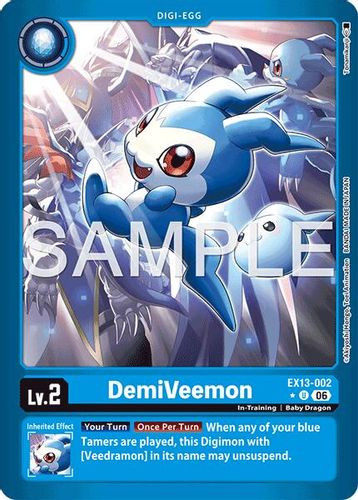 [EX13-002](U) DemiVeemon (1 Star Color Frame) (Foil)