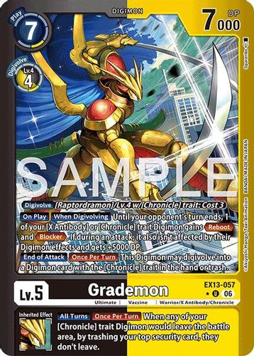 [EX13-057](U) Grademon (1 Star Color Frame) (Foil)