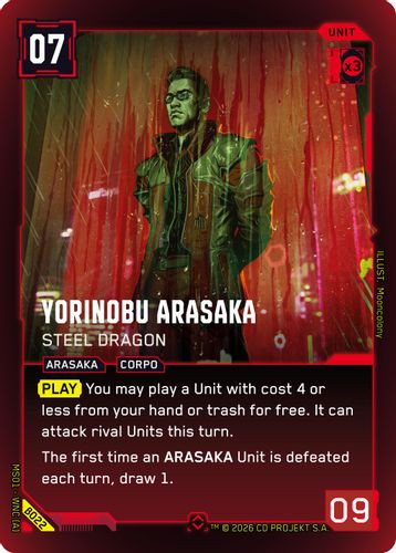 [MS01-WNC[A]-B022](R) Yorinobu Arasaka - Steel Dragon {Beta Ver.} {Foil}