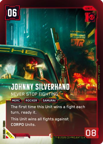 [MS01-WNC[A]-B011](E) Johnny Silverhand - Never Stop Fighting {Beta Ver.} {Foil}