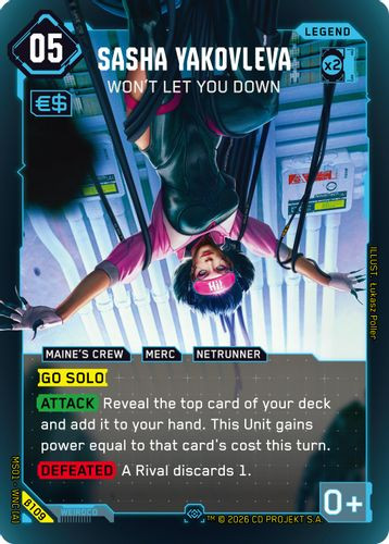 [MS01-WNC[A]-B109](S) Sasha Yakovleva - Won't Let You Down {Beta Ver.} {Foil}