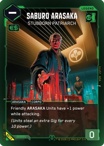 [SD02-EBP[A]-B013](E) Saburo Arasaka - Stubborn Patriarch {Beta Ver.} {Foil}
