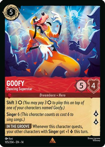 [LOR14-105/204](R) Goofy - Dancing Superstar (Foil)