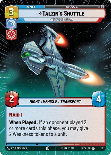 [09-HWL-EN-0312](U) Talzin's Shuttle - Mysterious Arrival (Hyperspace)