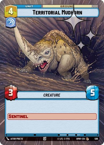 [09-HWL-EN-0599](C) Territorial Mudhorn (Hyperspace) (Foil)